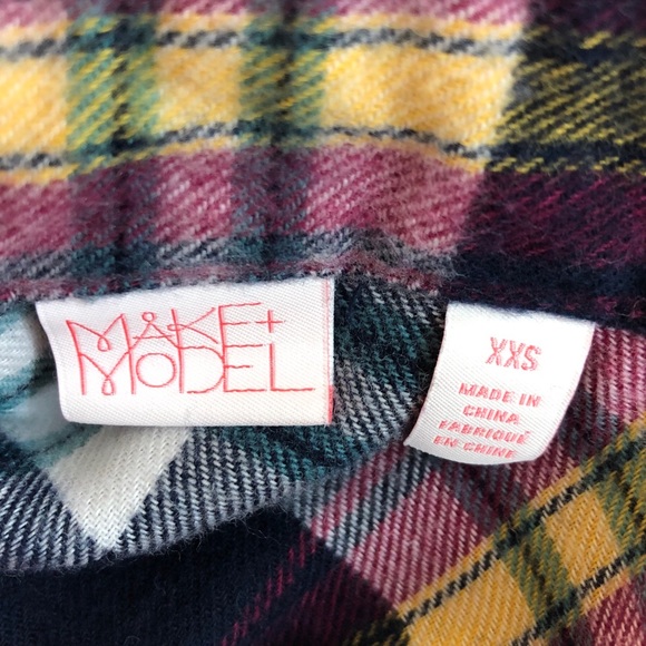 Make + Model NWOT plaid button down tunic shirt - Picture 4 of 5